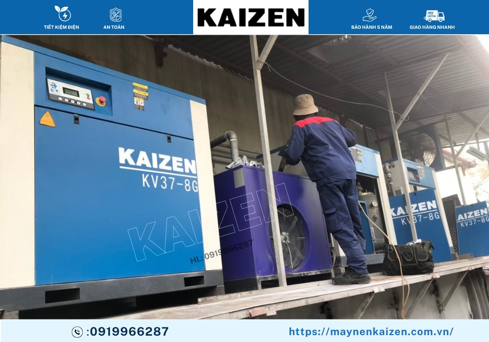 CÁCH XỬ LÝ MÁY NÉN KHÍ TRỤC VÍT BỊ RA DẦU 