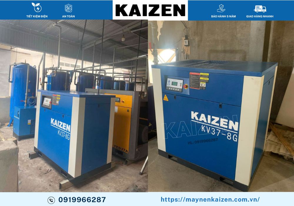 MÁY NÉN KHÍ TRỤC VÍT 50HP 37KW KAIZEN