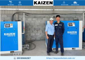 MÁY NÉN KHÍ TRỤC VÍT 100HP 75KW KAIZEN