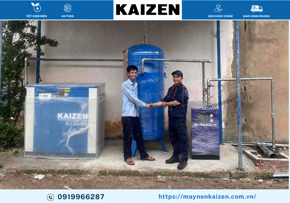 MÁY NÉN KHÍ TRỤC VÍT 210HP 150KW KAIZEN