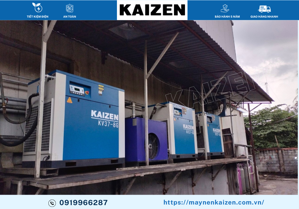 MÁY NÉN KHÍ TRỤC VÍT 250HP 185KW KAIZEN