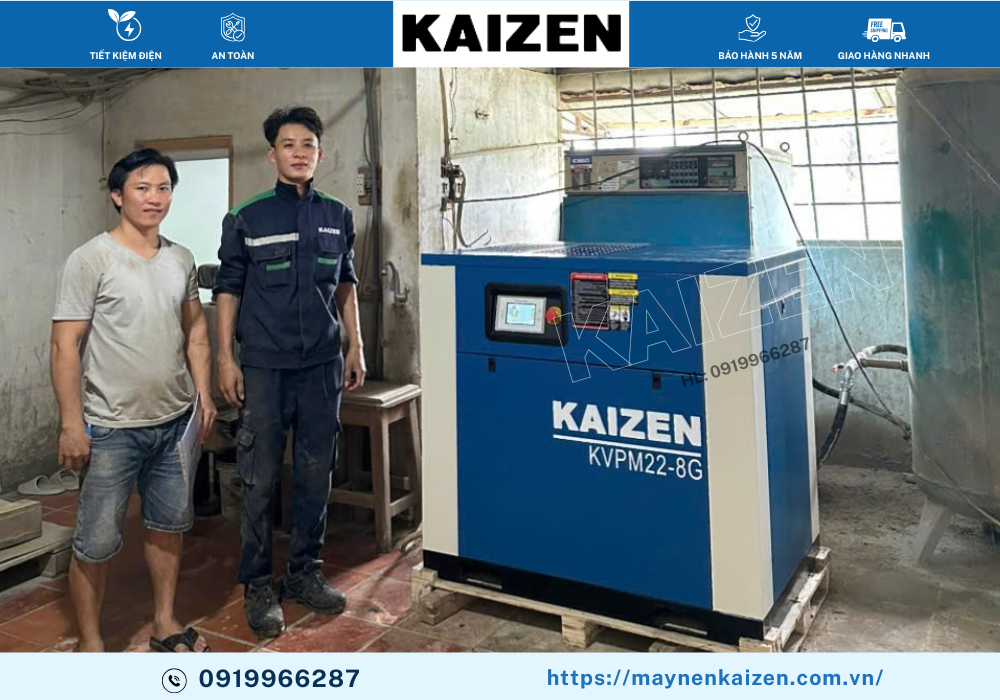 MÁY NÉN KHÍ TRỤC VÍT 250HP 185KW KAIZEN