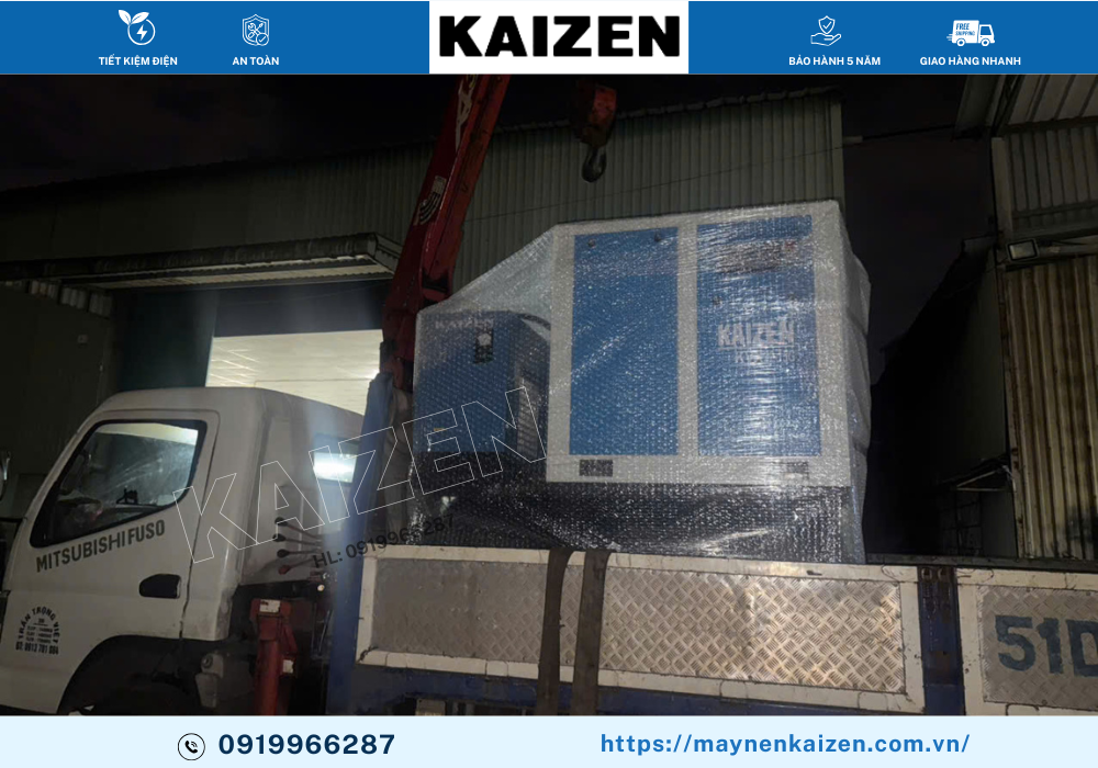 MÁY NÉN KHÍ TRỤC VÍT 60HP 45KW KAIZEN
