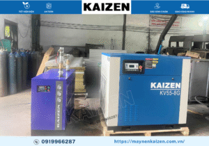 MÁY NÉN KHÍ TRỤC VÍT 75HP 55KW KAIZEN