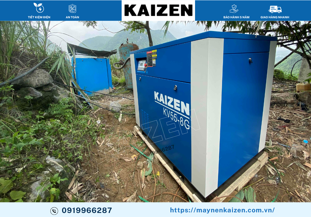 MÁY NÉN KHÍ TRỤC VÍT 75HP 55KW KAIZEN