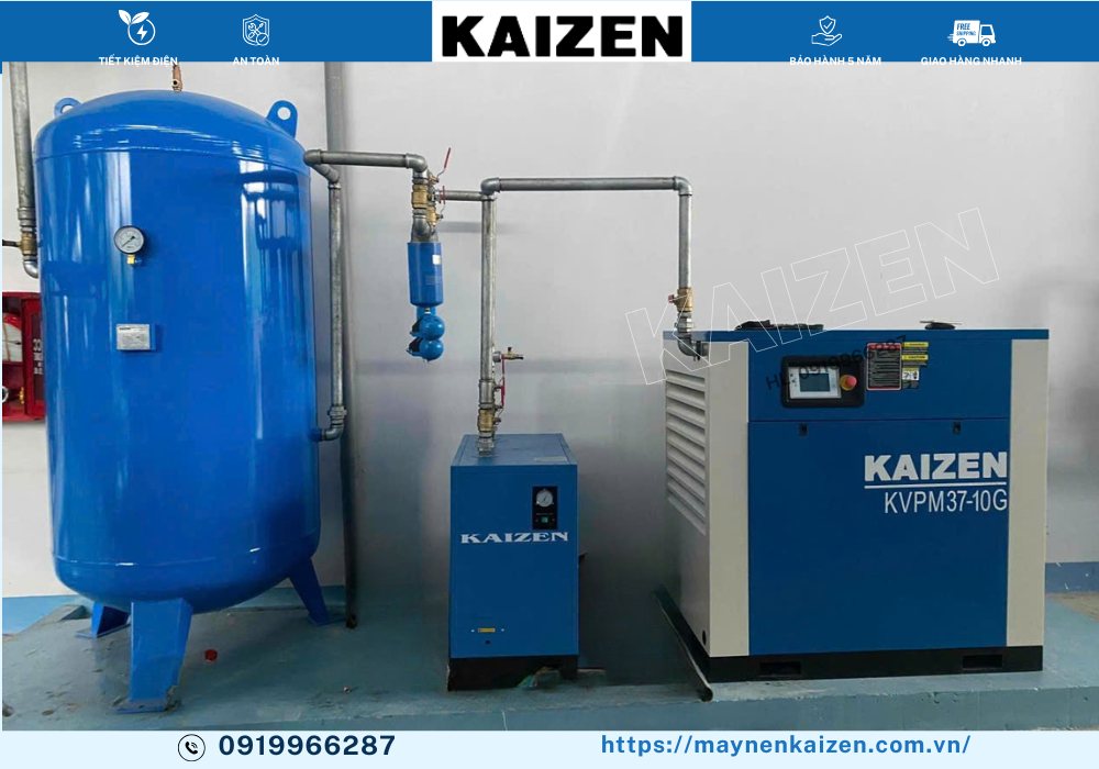 MÁY NÉN KHÍ 50HP 37KW BIẾN TẦN