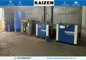 MÁY NÉN KHÍ 60HP 45KW BIẾN TẦN KAIZEN