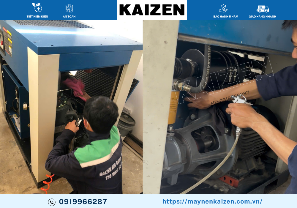 8 CÁCH KHẮC PHỤC MÁY NÉN KHÍ TRỤC VÍT THIẾU ÁP