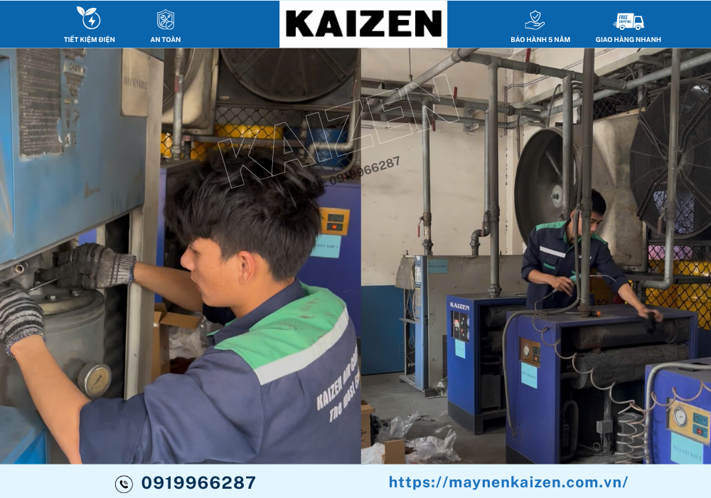 8 CÁCH KHẮC PHỤC MÁY NÉN KHÍ TRỤC VÍT THIẾU ÁP